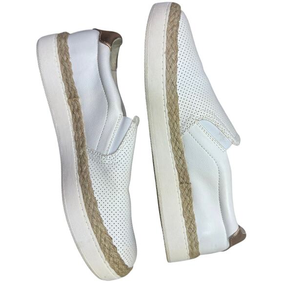 Dr. Scholl's Womens Dr. Scholls Shoes Madi Jute Platform Sneakers White Size 10M - Picture 2 of 8